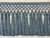 French Blue Faux Silk Raffia Hand Wrapped Header Tassel Fringe 11.5" Width Trim TF-88/41 Upholstery / Drapery / Interior Design / Home Furnishing / Furniture Accents / Luxury Decorative Fringe