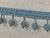 French Blue Faux Silk Raffia Covered Wood Ball Tassel Fringe 2.25" Width Trim TF-86/41 Upholstery / Drapery / Interior Design / Home Furnishing / Furniture Accents / Luxury Decorative Fringe