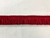 Red Faux Silk Raffia Thick Brush Fringe 1.5" Width Trim BRF-6/30 Designer Upholstery / Drapery / Interior Design / Home Furnishing / Furniture Accents / Luxury Decorative Fringe Trim