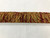 Cranberry, Green & Gold Faux Silk Raffia Thick Brush Fringe 1.5" Width Trim BRF-6/33-7-17 Upholstery / Drapery / Interior Design / Home Furnishing / Furniture Accents / Luxury Decorative Fringe