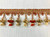 Rust, Beige & Gold Handmade Onion Tassel Fringe Trim TF-20/21-3-6  Upholstery / Drapery 