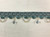 French Blue & Beige Lucite Crystal Beaded Tassel Fringe Trim 3" Width TF-28/41-3 Upholstery / Drapery / Interior Design / Home Furnishing