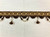 Brown & Antique Gold Lucite Crystal Beaded Tassel Fringe Trim 3" Width TF-28/8-12 Upholstery / Drapery / Interior Design / Home Furnishing