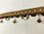 Brown & Antique Gold Lucite Crystal Beaded Tassel Fringe Trim 3" Width TF-28/8-12 Upholstery / Drapery / Interior Design / Home Furnishing