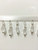 1.5" CRYSTAL BEADED FRINGE-3/1   WHITE LACE/CLEAR BEADS