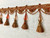 Beige & Rust TASSEL FRINGE Trim 4.5" Width  TF-44/3-36     