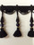 Black With Gold Findings TASSEL FRINGE Trim 4.5" Width TF-44/47 Upholstery / Drapery 