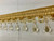 Antique Gold Teardrop Lucite Crystal Beaded Tassel Fringe Trim 4" Width TF-46/12 Upholstery / Drapery / Interior Design / Home Furnishing