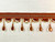 Rust, Antique Gold & Loden Green Teardrop Lucite Crystal BEADED TASSEL FRINGE TF-46/35-12-17  