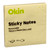 OKIN ADHESIVE NOTES 75 X 75MM YELLOW