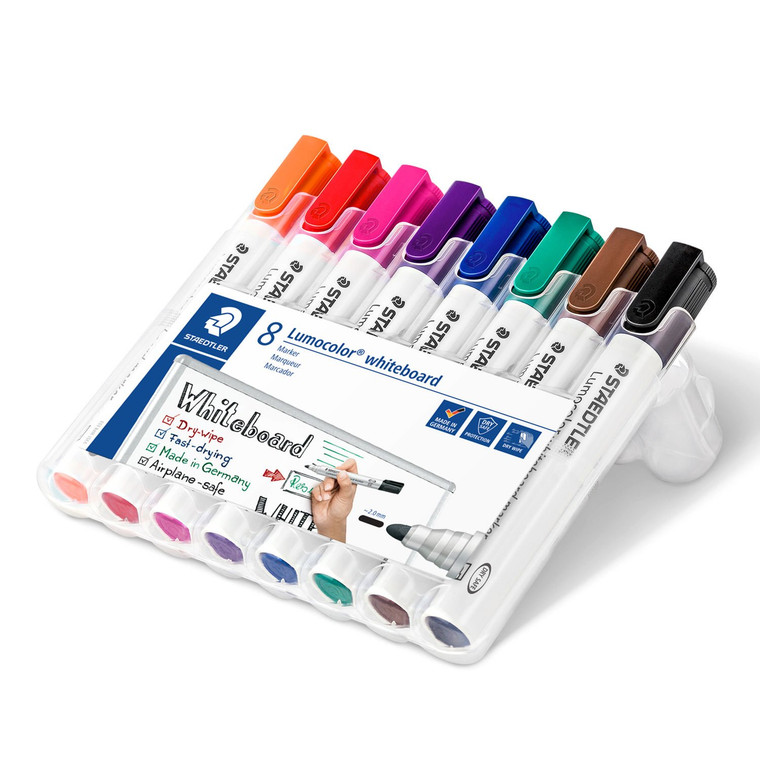 STAEDTLER WHITEBOARD MARKER BULLET, SET 8