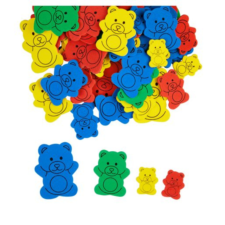 FOAM COUNTING BEAR STICKERS, PKT 400