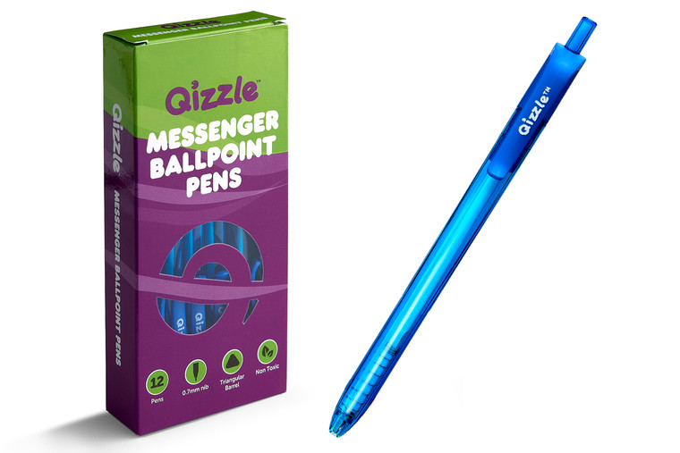 QIZZLE MESSENGER BALLPOINT PENS, BOX 12