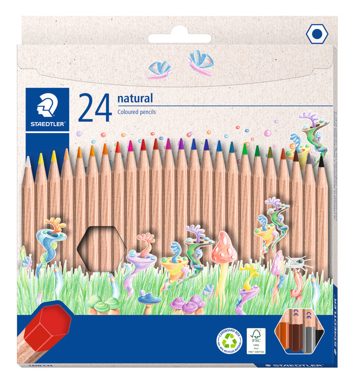 STAEDTLER NATURAL COLOURING PENCILS, PKT 24