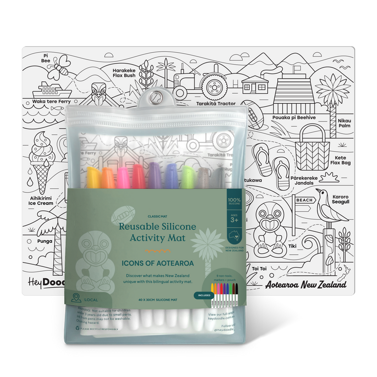 HEY DOODLE ICONS OF AOTEAROA PLAYMAT