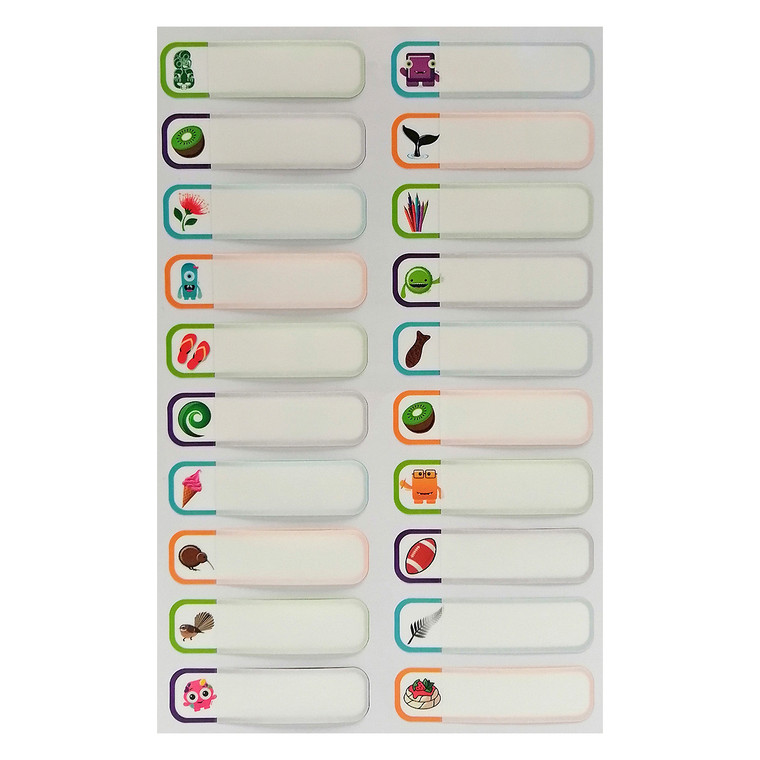 QIZZLE BTS WATERPROOF NAME LABELS, PKT 20