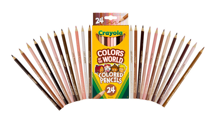 CRAYOLA COLORS OF THE WORLD COLOURED PENCILS, PKT 24