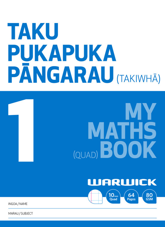 WARWICK MY MATHS BOOK NO.1, 10MM QUAD