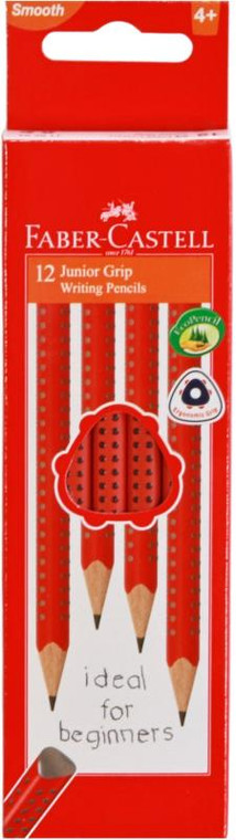 FABER CASTELL JUNIOR GRIP PENCILS 2B, BOX 12