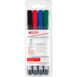 EDDING 361/4 WHITEBOARD MARKER FINE TIP WALLET 4