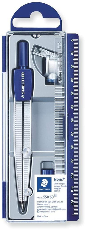 STAEDTLER NORIS CLUB COMPASS C/W LEAD PART & ADAPTOR