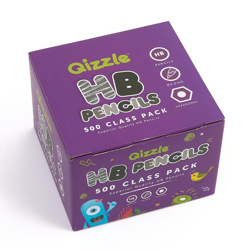 QIZZLE HB PENCILS, CLASSPACK OF 500