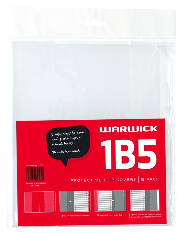 WARWICK BOOK SLIP COVERS 1B5, PKT 5