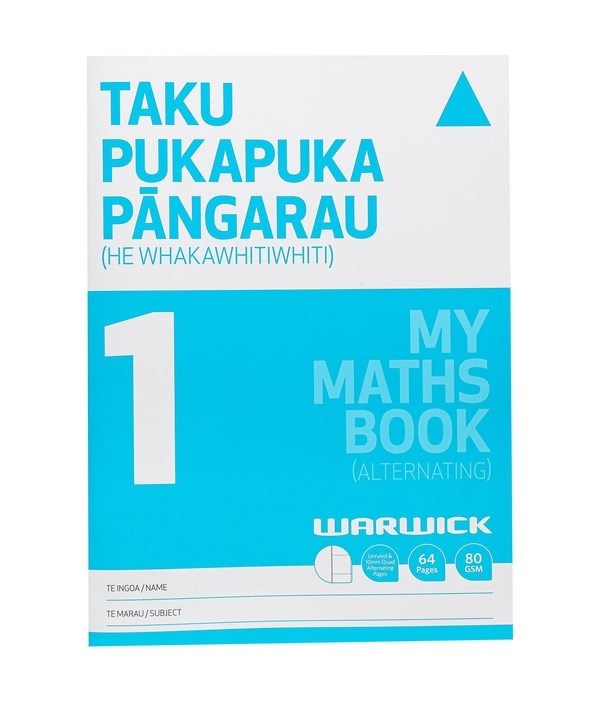WARWICK MY MATHS BOOK 1 ALTERNATING 10MM QUAD