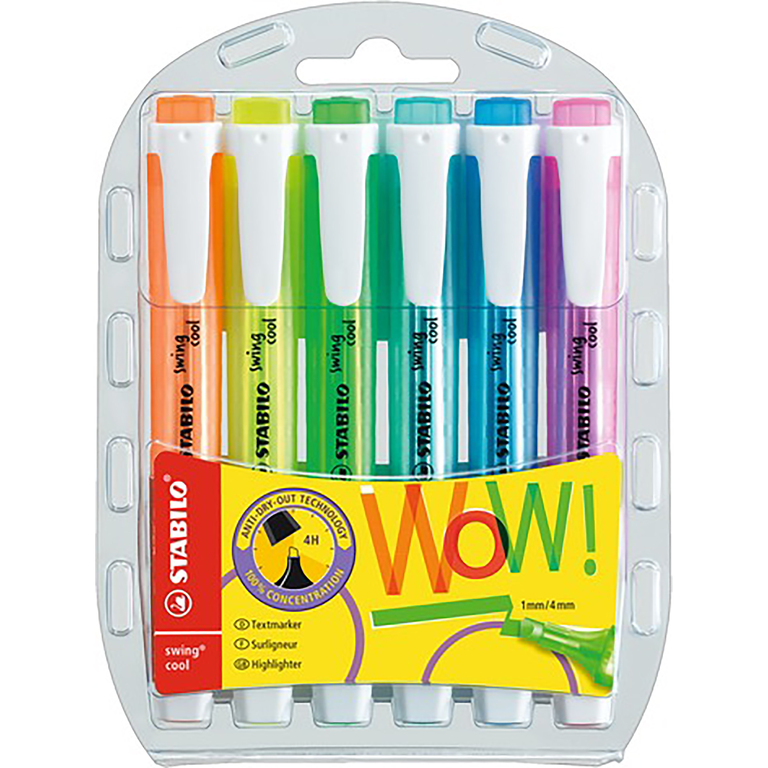 STABILO SWING HIGHLIGHTER, PKT 6