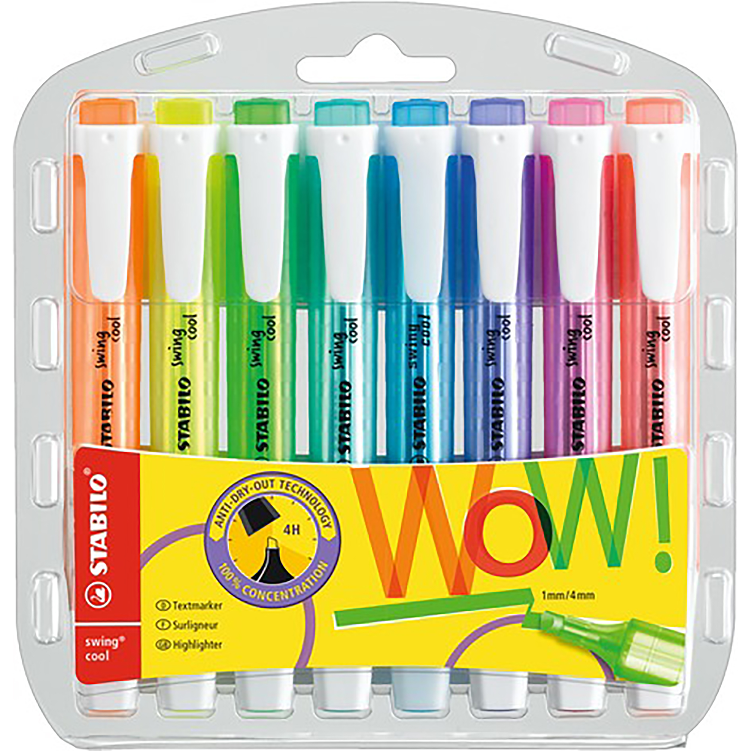 STABILO SWING HIGHLIGHTER, PKT 8
