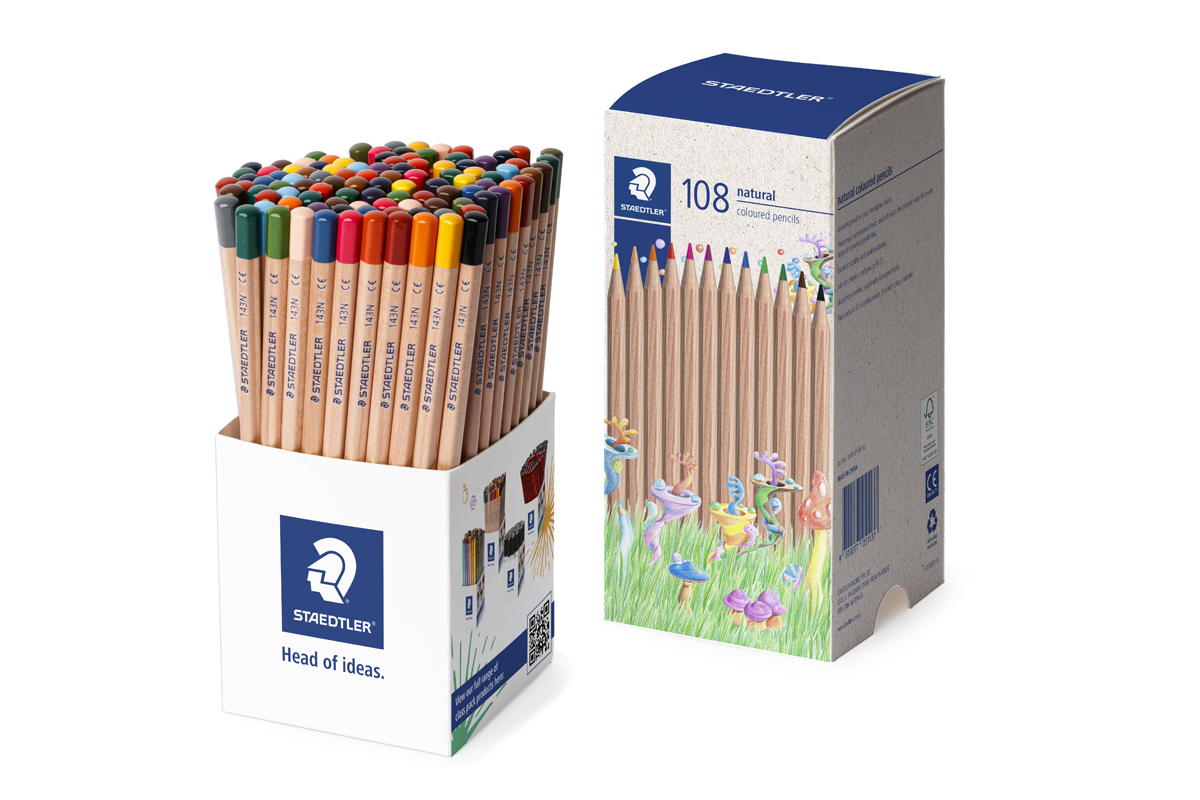 STAEDTLER NATURAL COLOURING PENCILS, CUP 108