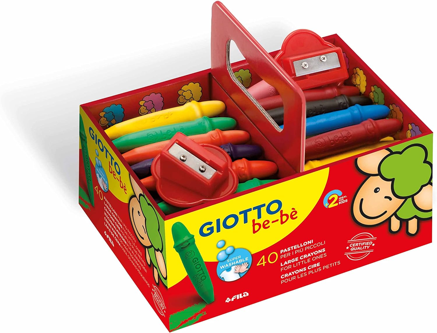 GIOTTO BE-BE LARGE CRAYONS, PKT 40