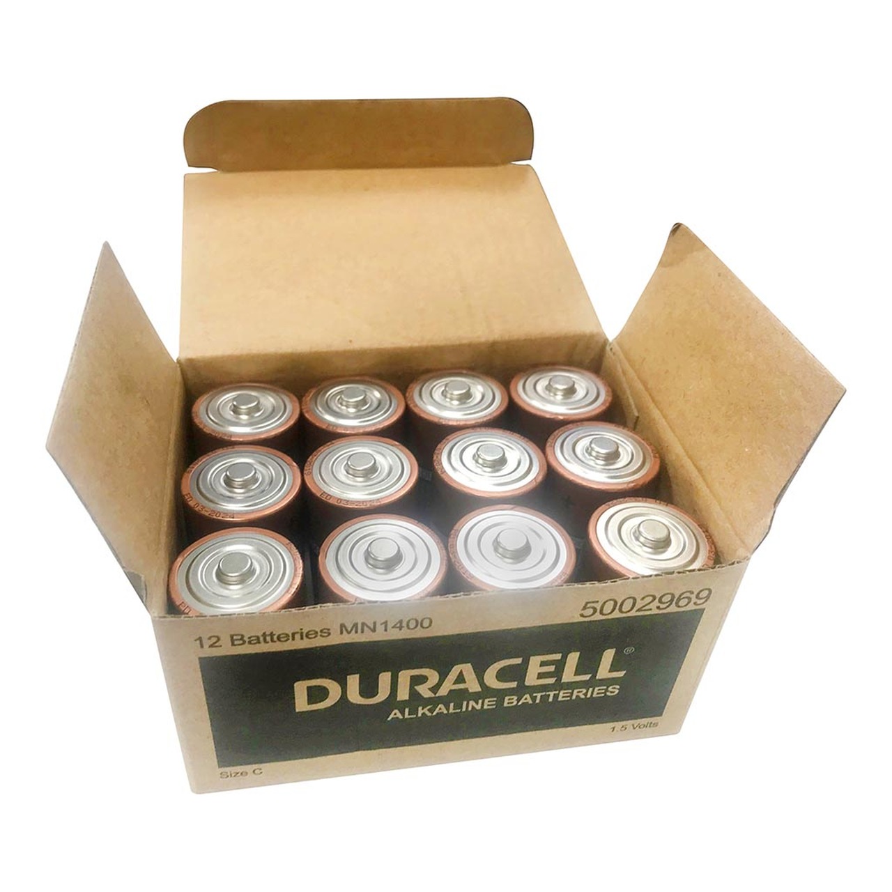 DURACELL ALKALINE C BATTERIES, PKT 12