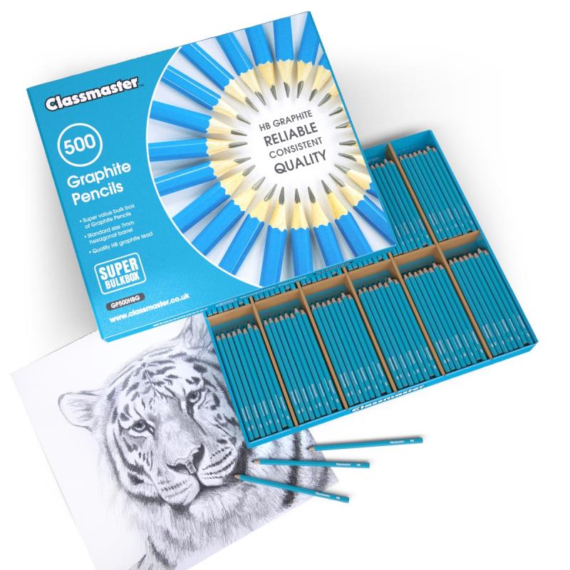 GRAPHITE HB PENCILS SUPER CLASSBOX 500