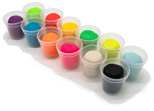 MODELLING DOUGH, ASSORTED (PKT 12)