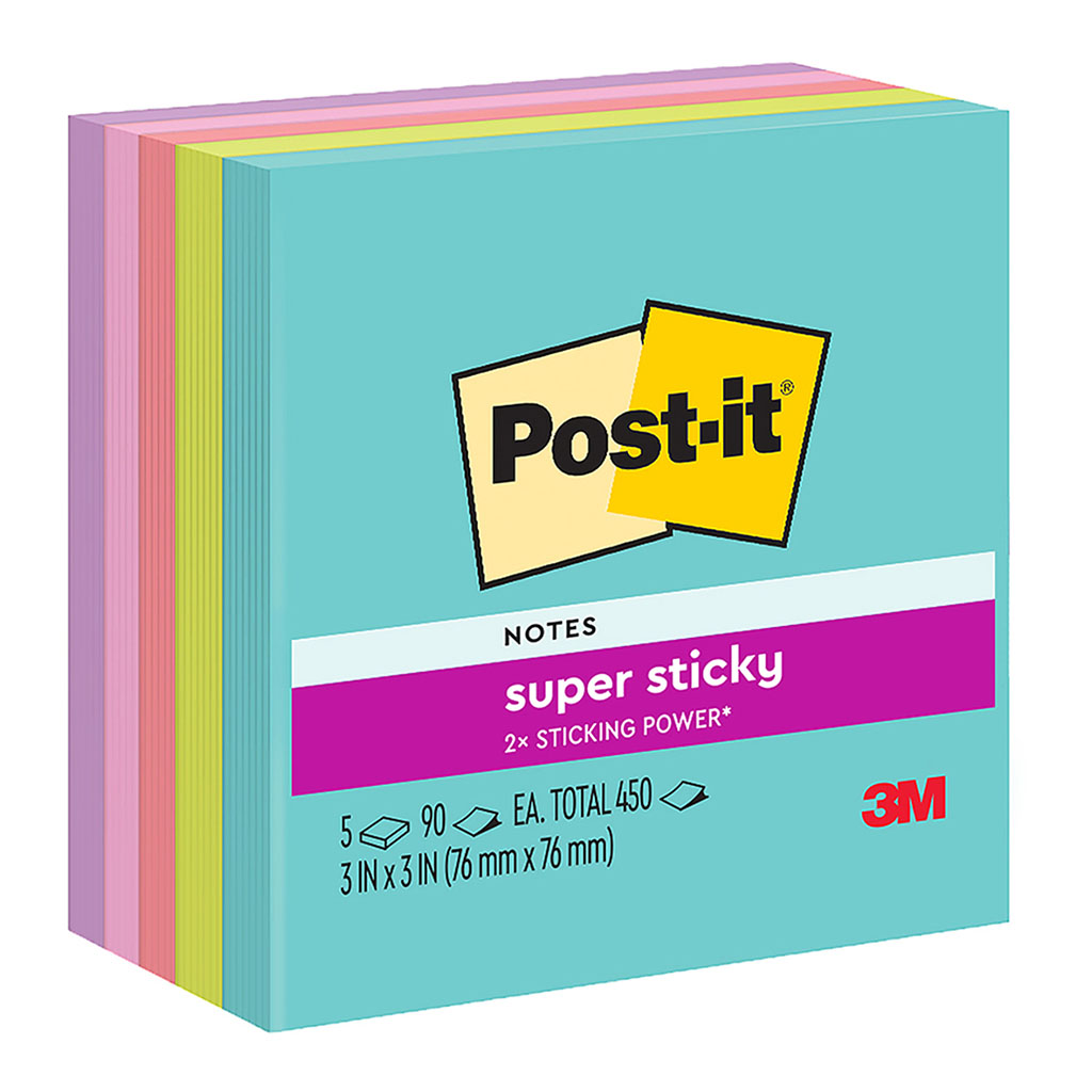 POST-IT SUPER STICKY NOTES 76MM X 76MM SUPERNOVA