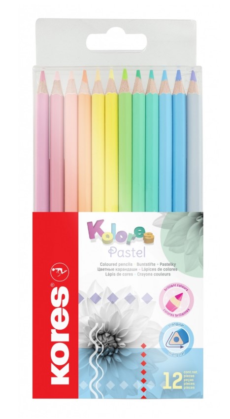 KORES KOLORES PASTEL COLOURED PENCILS, PKT 12
