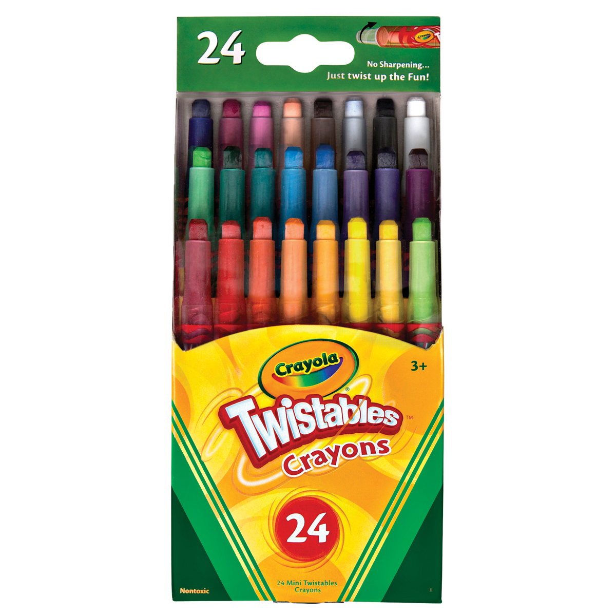 CRAYOLA MINI TWISTABLE CRAYONS, PKT 24