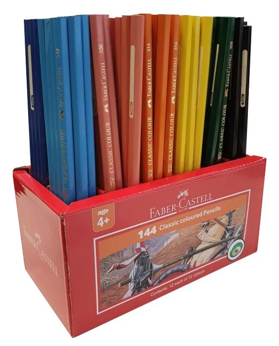 FABER CASTELL CLASSIC COLOUR PENCIL CADDIE OF 144