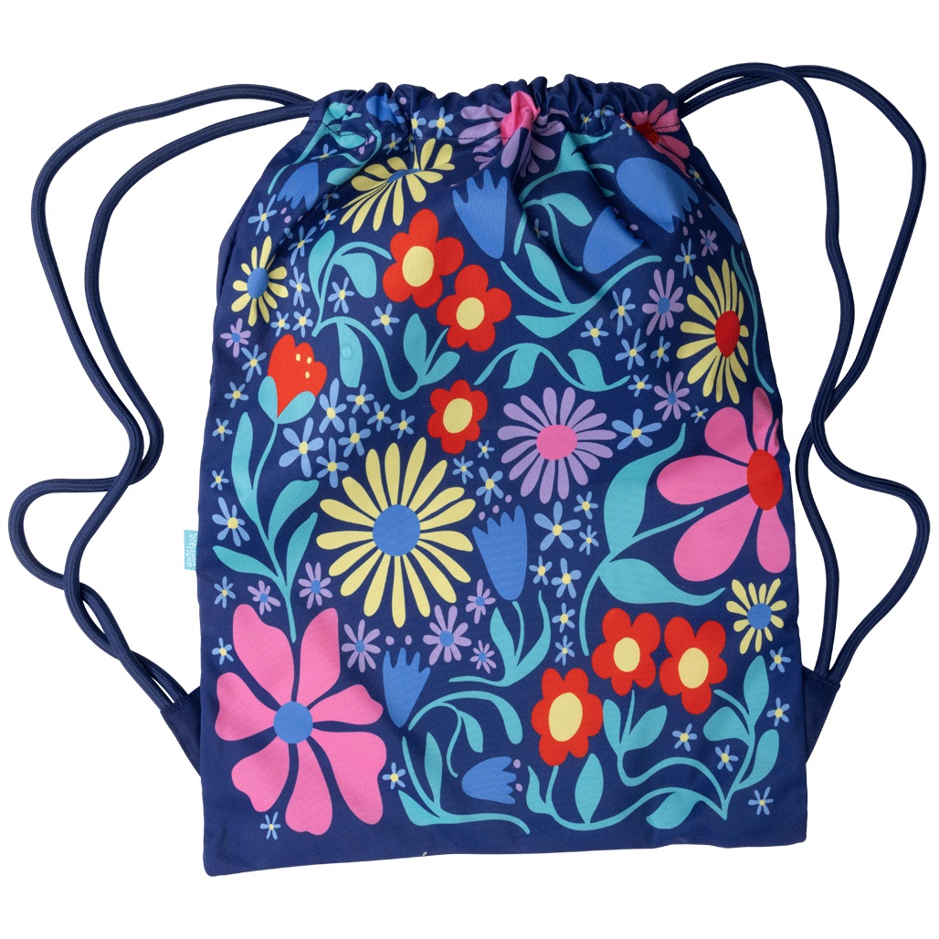 SPENCIL BIG DRAWSTRING BAG - FLOWER FUN