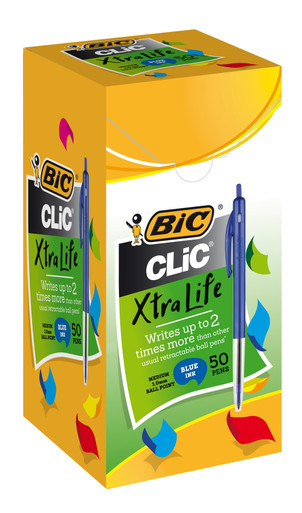BIC CLIC BALLPOINT PEN, BOX 50