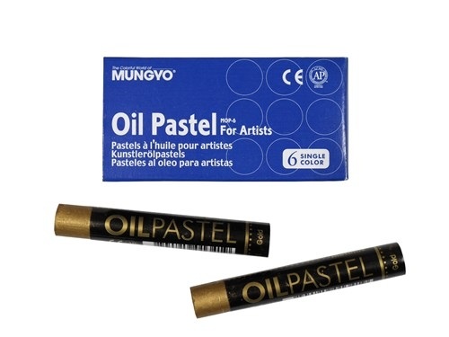 GALLERY OIL PASTELS, PKT 6 (METALLIC GOLD)