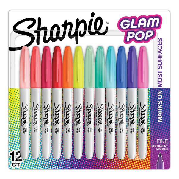 SHARPIE MARKERS GLAM POP, SET 12
