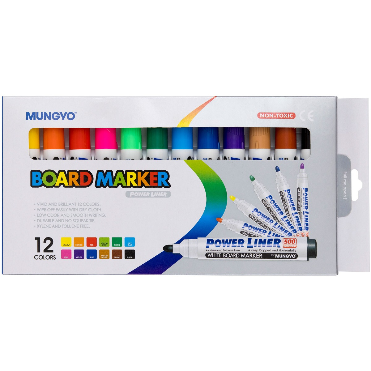 MUNGYO WHITEBOARD MARKERS, SET 12