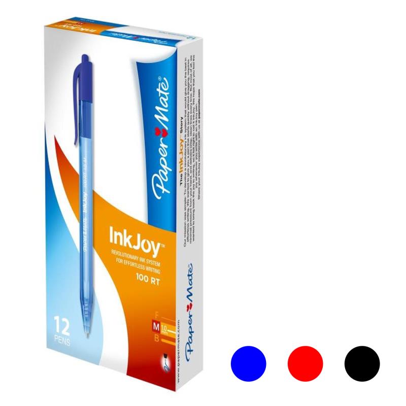 PAPERMATE INKJOY  BALLPOINT PENS,  BOX 12