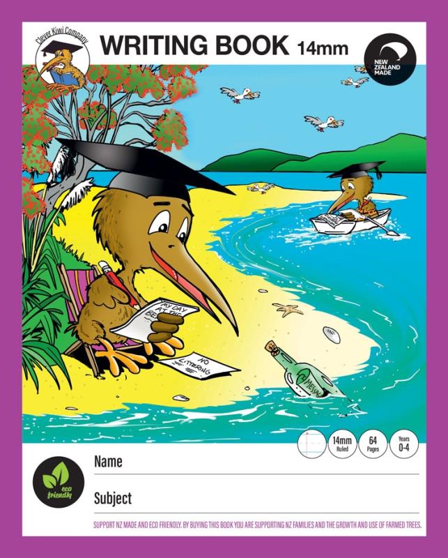 CLEVER KIWI WRITING BOOK 14MM