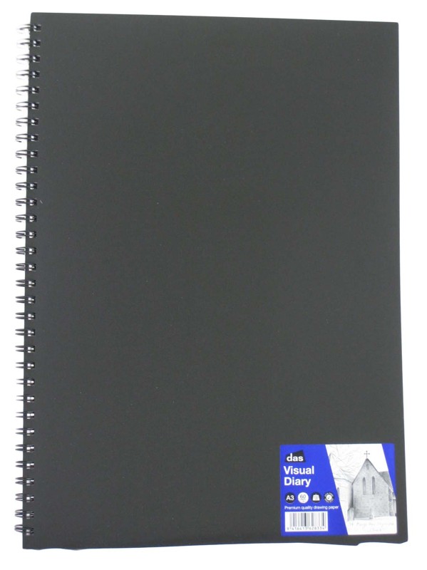 VISUAL DIARY A3 SPIRAL BOUND, 60 SHEET