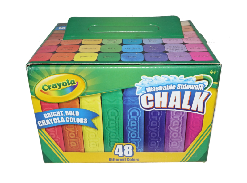 CRAYOLA WASHABLE SIDEWALK CHALK, BOX 48