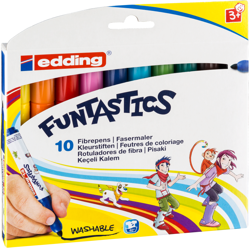 EDDING E14/10 FUNTASTICS MARKERS, PKT 10