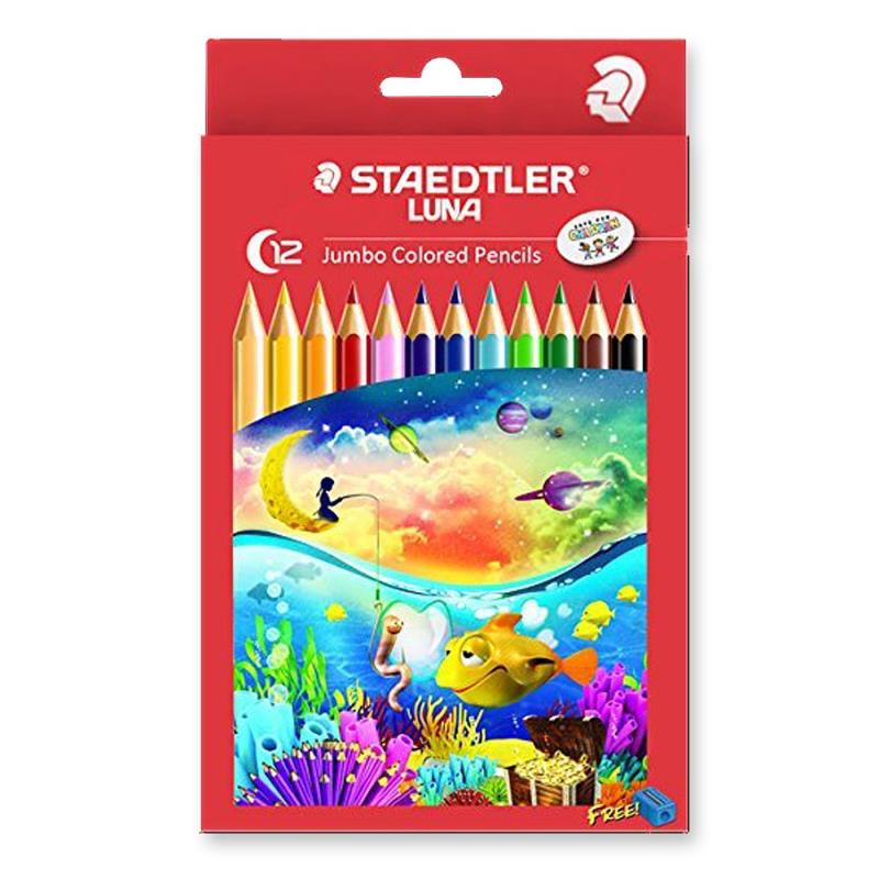 STAEDTLER LUNA JUMBO COLOUR PENCILS PKT 12